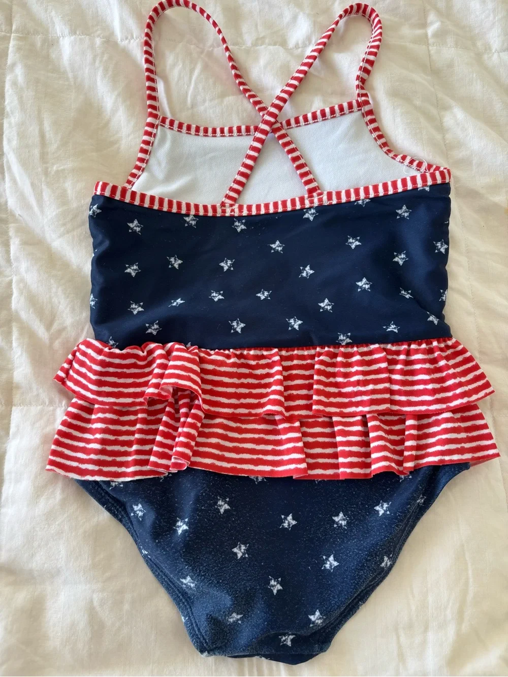 Girls 4T Swim bathing suit Flamingo Striped Stars Rash Guard Carter's cat & jack